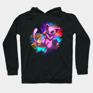 Pink cat Drinking the milky way Hoodie